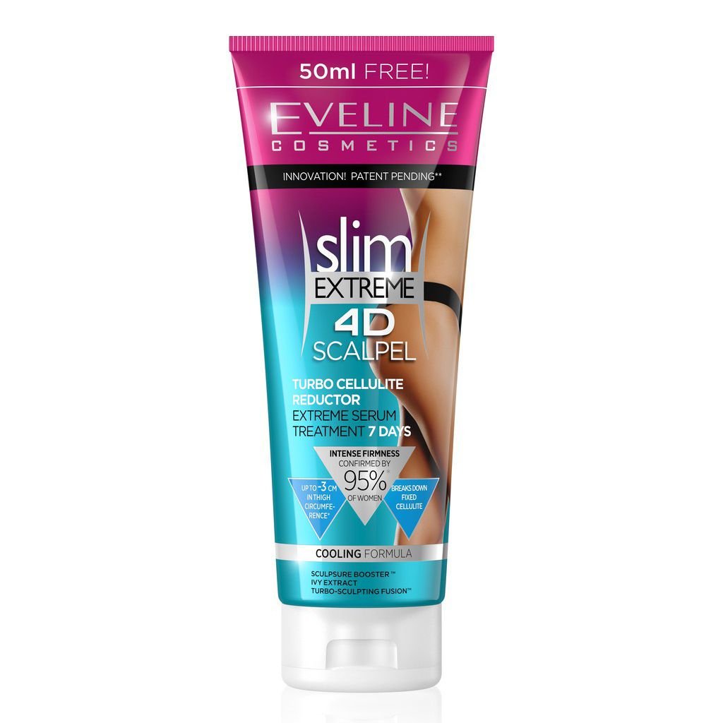 Gel Tan Mỡ  Eveline Cosmetics Căng Da Cấp Tốc Slim Extreme 4D Scalpel Turbo Cellulite Reductor 250ml
