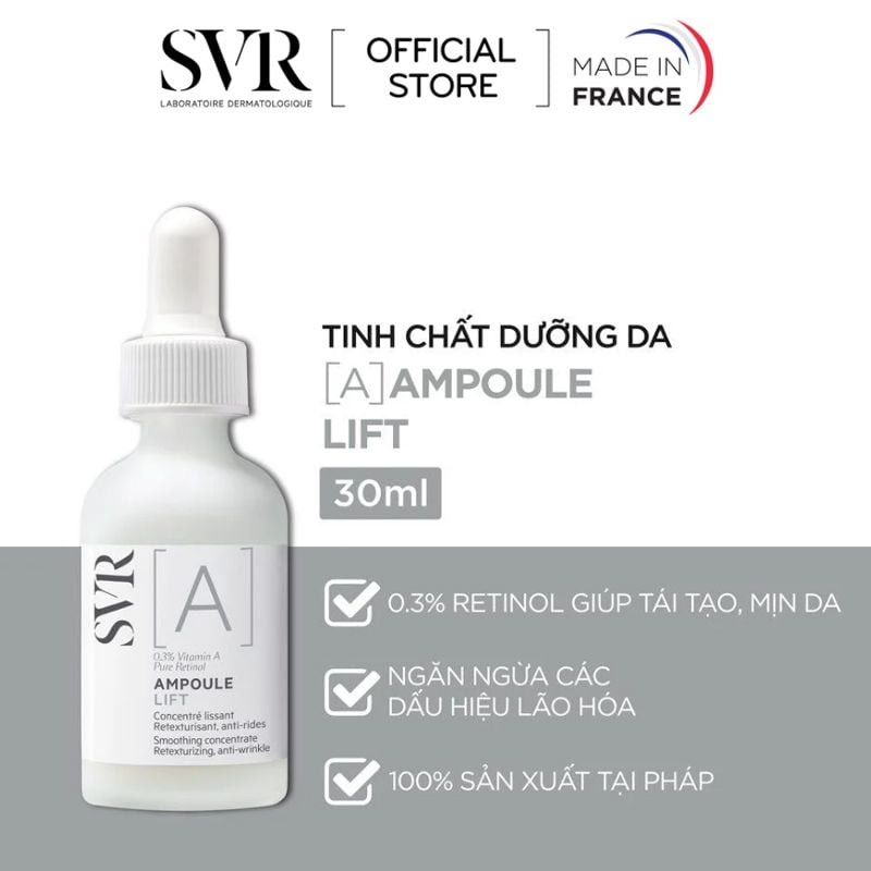 Serum SVR Tinh Chất Ngăn Ngừa Lão Hóa, Dưỡng Da Mềm Mịn SVR A Ampoule Lift 30ml