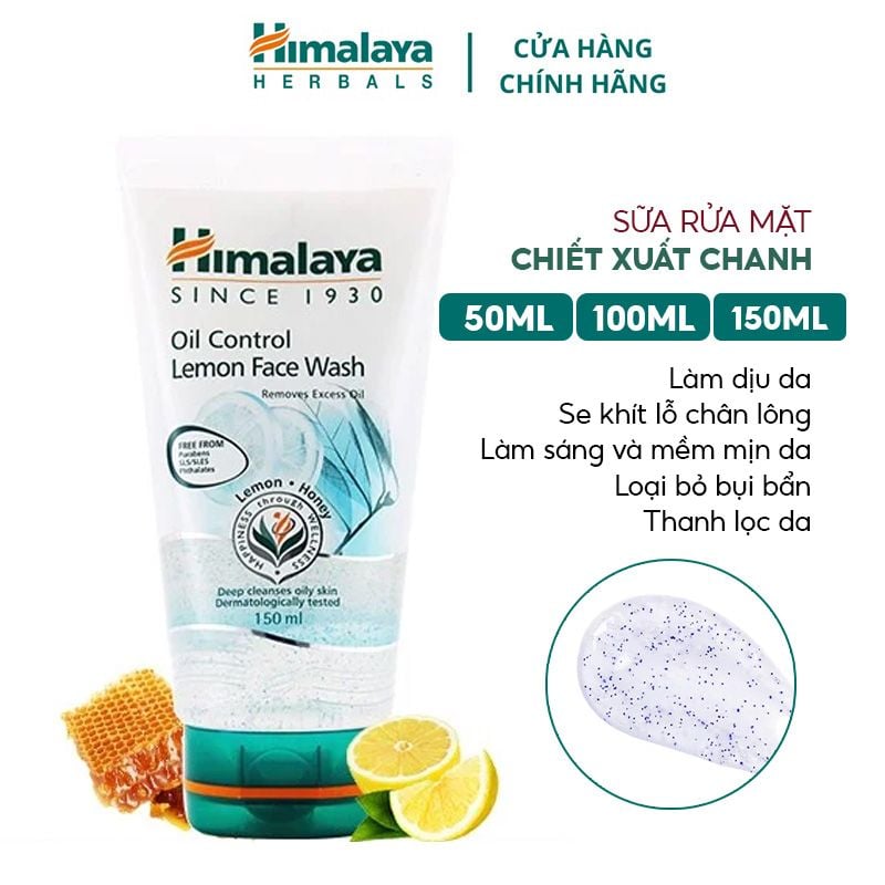 Sữa Rửa Mặt Chiết Xuất Chanh Himalaya Kiểm Soát Dầu Himalaya Oil Control Lemon Face Wash 150ml