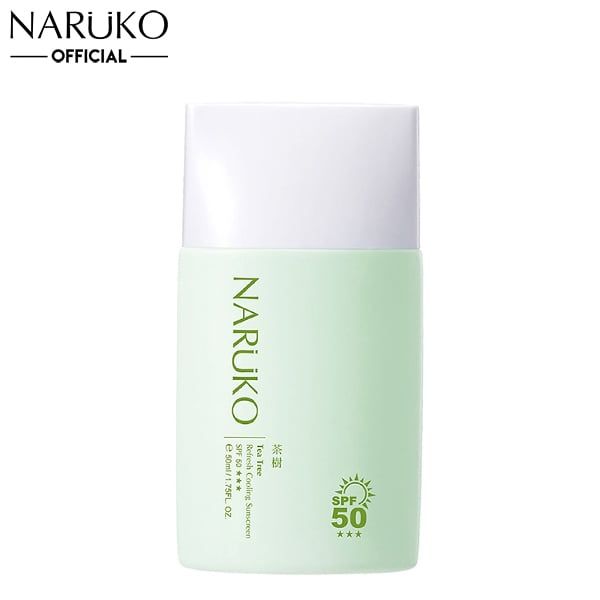 Kem Chống Nắng Giảm Nhiệt Cho Da Naruko Tea Tree Refresh Cooling Sunscreen SPF50/PA+++ 50ml