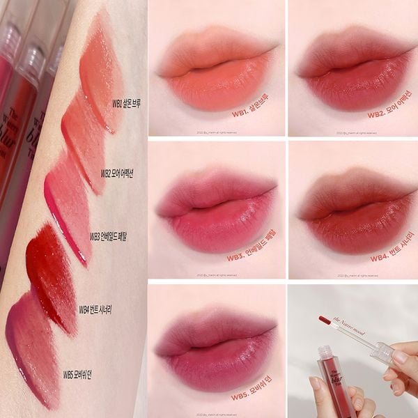  Son Kem Lì Lên Màu Chuẩn, Mịn Mượt Nhẹ Môi Merzy The Watery Blur Tint 4ml 