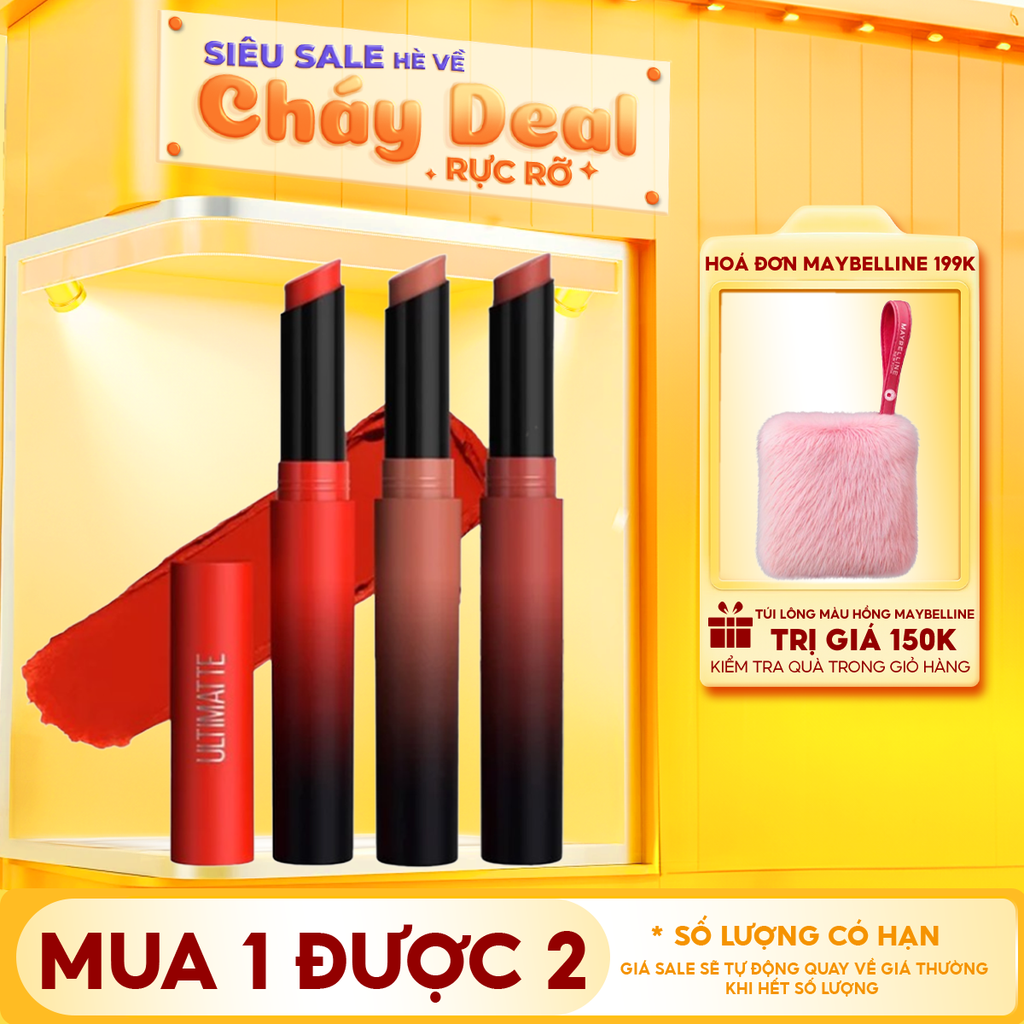 Son Thỏi Lì, Siêu Nhẹ, Mịn Môi Maybelline Ultimatte By Color Sensational Matte Lipstick 1.7g