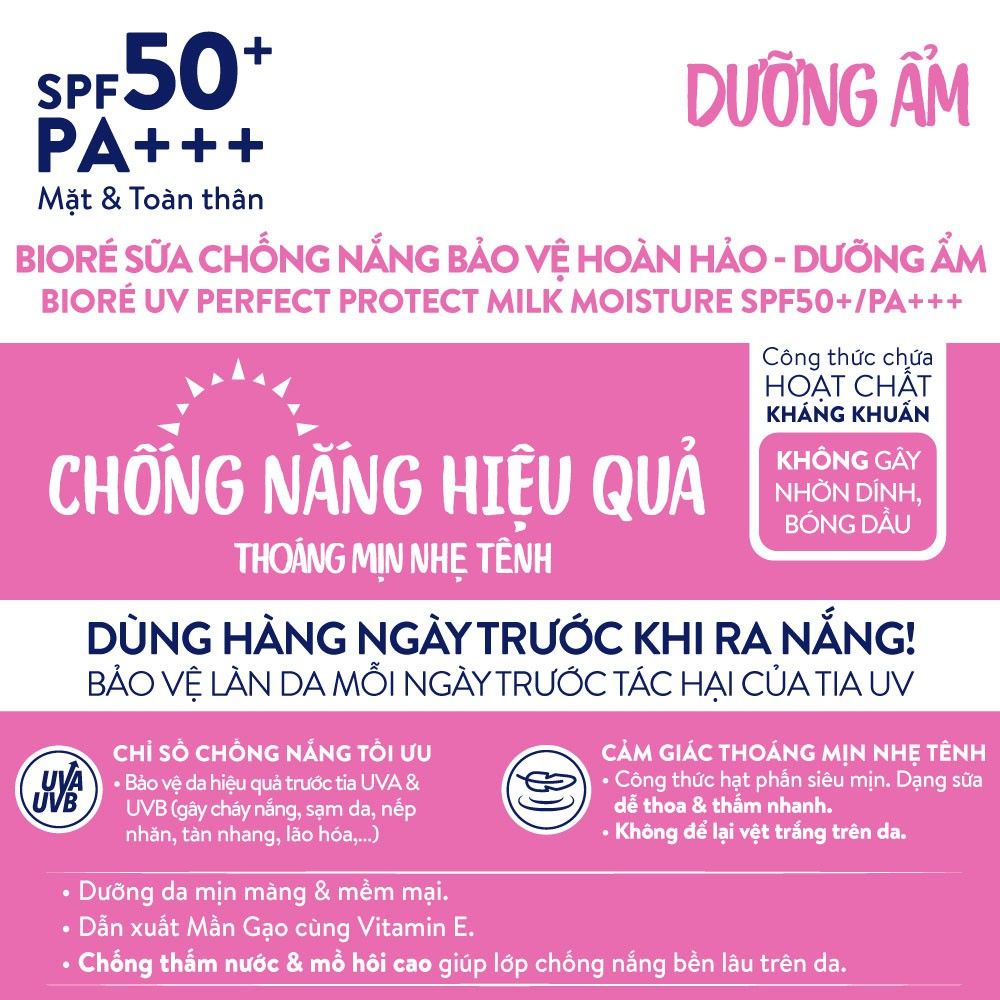 Sữa Chống Nắng Bảo Vệ Da Hoàn Hảo Bioré UV Perfect Protect Milk SPF50+/PA+++ 25ml