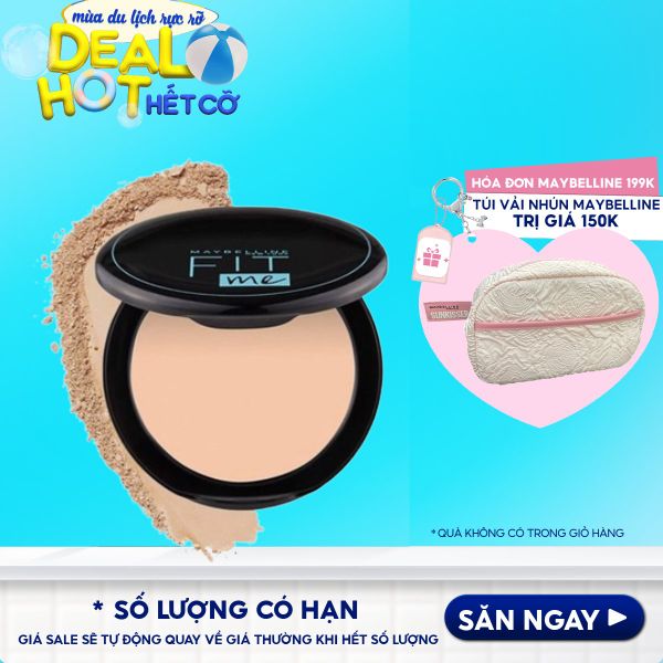 Phấn Phủ Dạng Nén Che Phủ Hoàn Hảo, Kiềm Dầu Hiệu Quả Maybelline Fit Me Matte Poreless Powder SPF32 /PA+++ 6g - Hộp Tròn