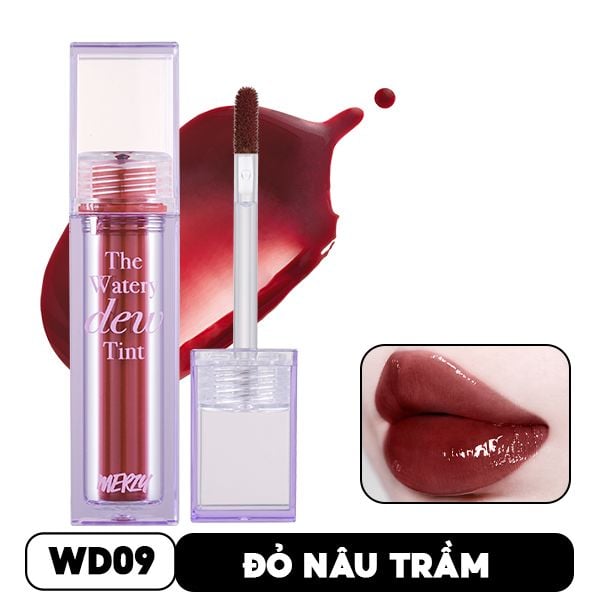 [New][NEW DEW] Son Tint Bóng Merzy Dạng Thạch, Bền Màu, Lâu Trôi Cho Đôi Môi Căng Mọng, Ẩm Mịn The Watery Dew Tint