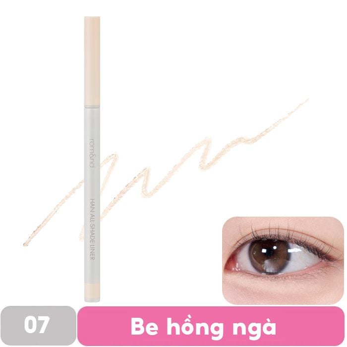 Chì Kẻ Mắt Dạng Sáp Nét Mảnh, Lâu Trôi Romand Han All Shade Liner 0.09g