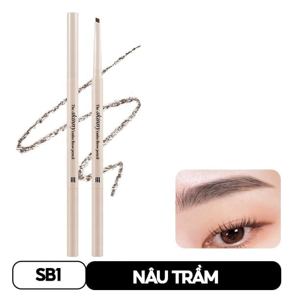 Chì Kẻ Mày Ngang Siêu Mảnh, Sắc Nét, Thuần Chay Lâu Trôi Merzy The Skinny Embo Brow Pencil 0.07g