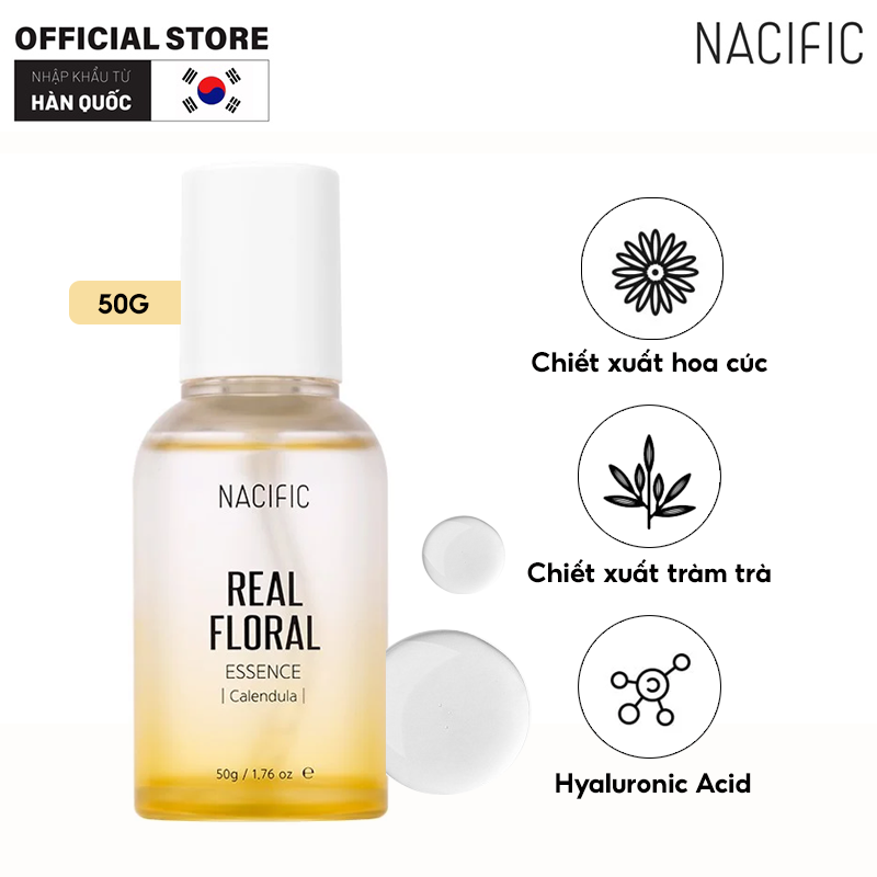 Serum NACIFIC Làm Dịu Da Chiết Xuất Hoa Cúc NACIFIC Real Floral Essence Calendula 50g