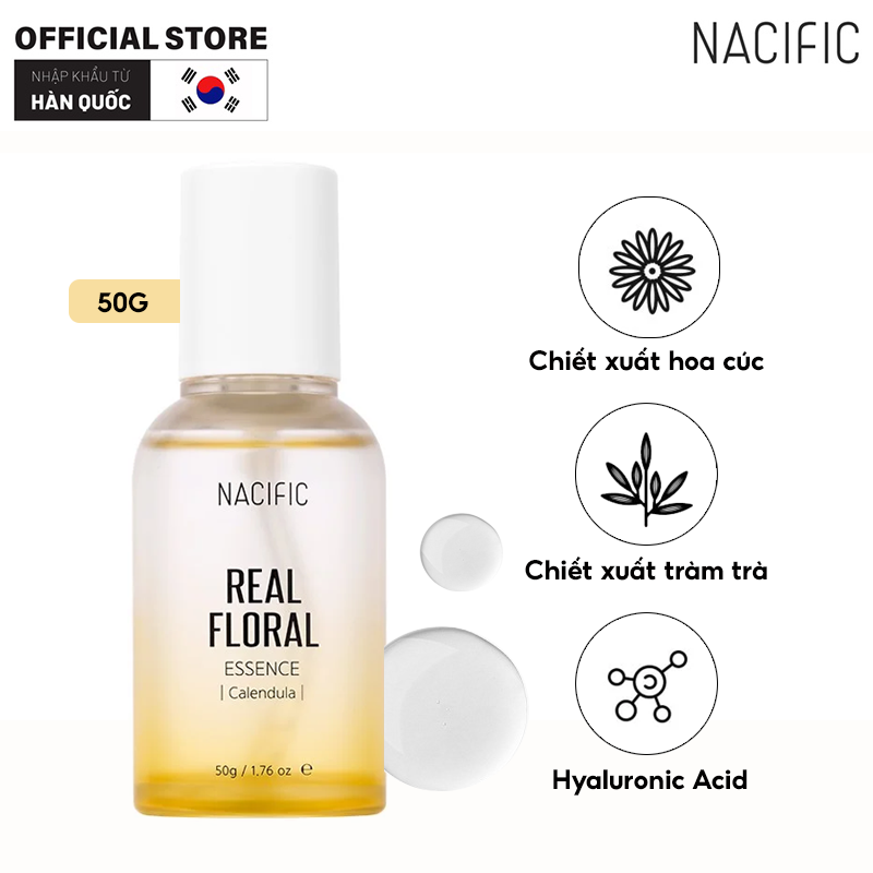 Serum NACIFIC Tinh Chất Làm Dịu Da Chiết Xuất Hoa Cúc NACIFIC Real Floral Essence Calendula 50g