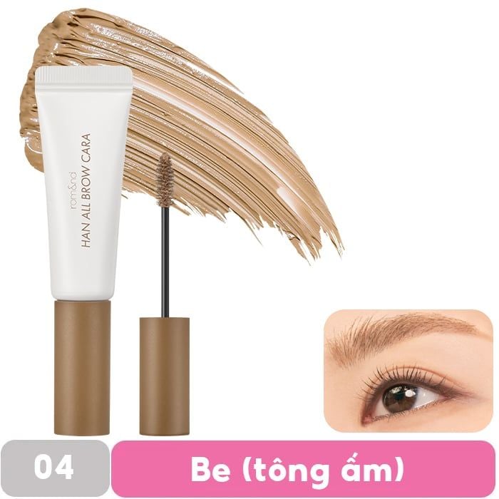 Mascara Chân Mày Siêu Tự Nhiên, Bền Màu, Lâu Trôi Romand Han All Brow Cara 9g