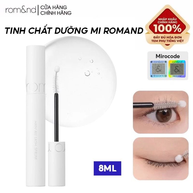 Serum Romand Tinh Chất Dưỡng Mi Han All Lash Serum 8ml