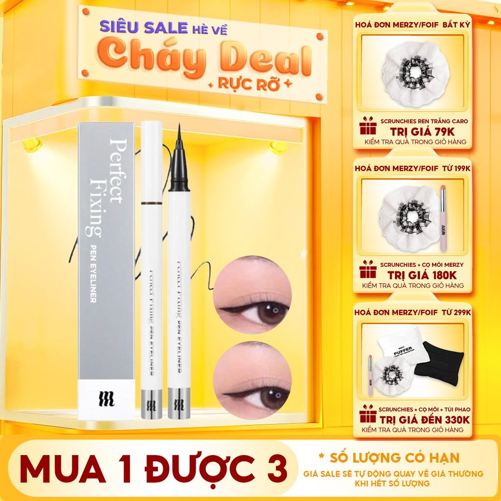Bút Kẻ Mắt Nước Merzy Chống Trôi The First Pen Eyeliner 0.5g