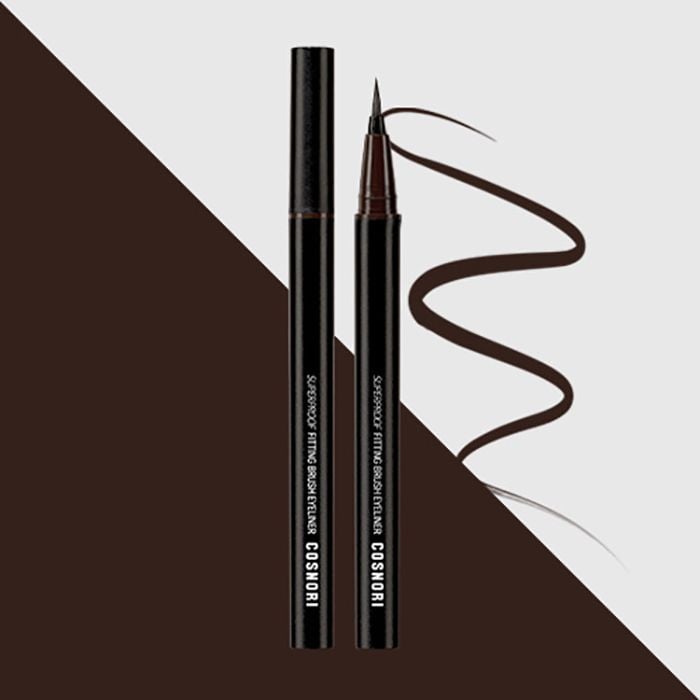 Bút Kẻ Mắt Nước Siêu Mảnh, Lâu Trôi Cosnori Superproof Fitting Brush Eyeliner 0.6g