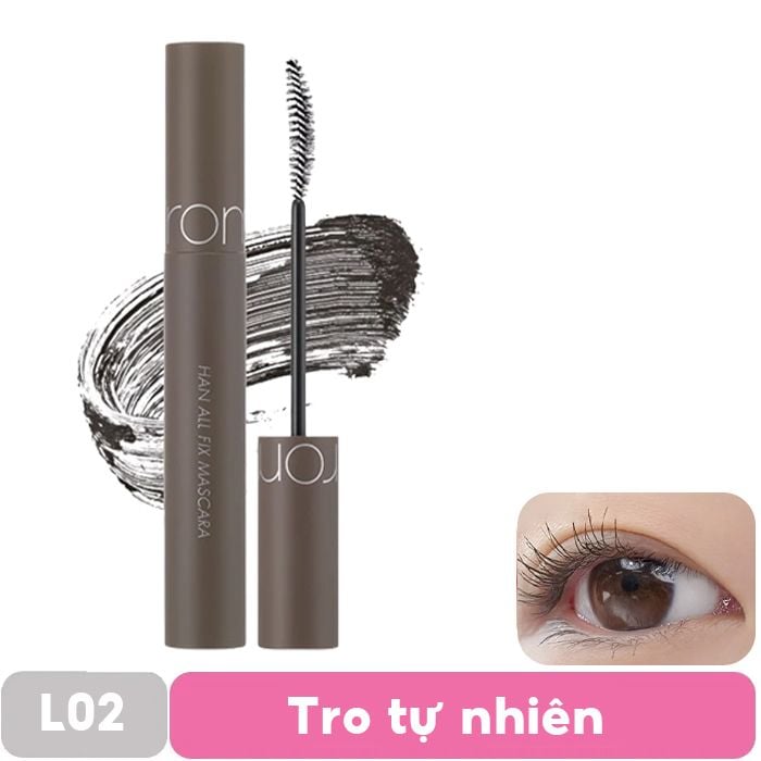 Mascara Chuốt Mi Siêu Dài Và Cong Mi Tự Nhiên, Chống Trôi Hiệu Quả Romand Han All Fix Mascara - Han All Line 7g