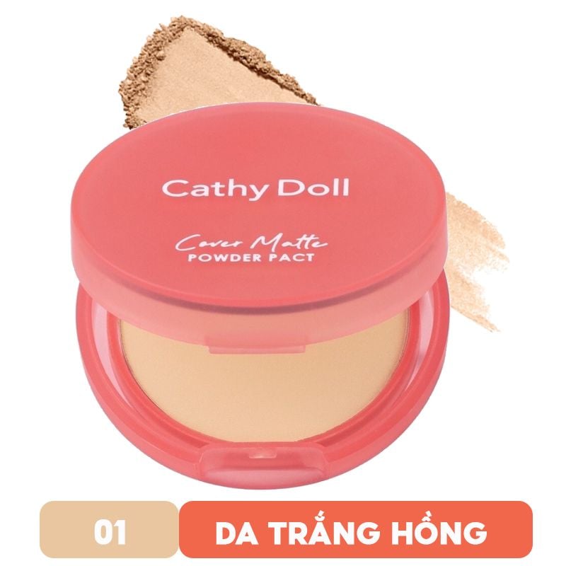 Phấn Nền Ngừa Mụn, Che Khuyết Điểm Cathy Doll Cover Matte Powder Pact SPF30 PA +++ 12g