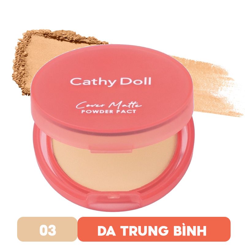 Phấn Nền Ngừa Mụn, Che Khuyết Điểm Cathy Doll Cover Matte Powder Pact SPF30 PA +++ 12g