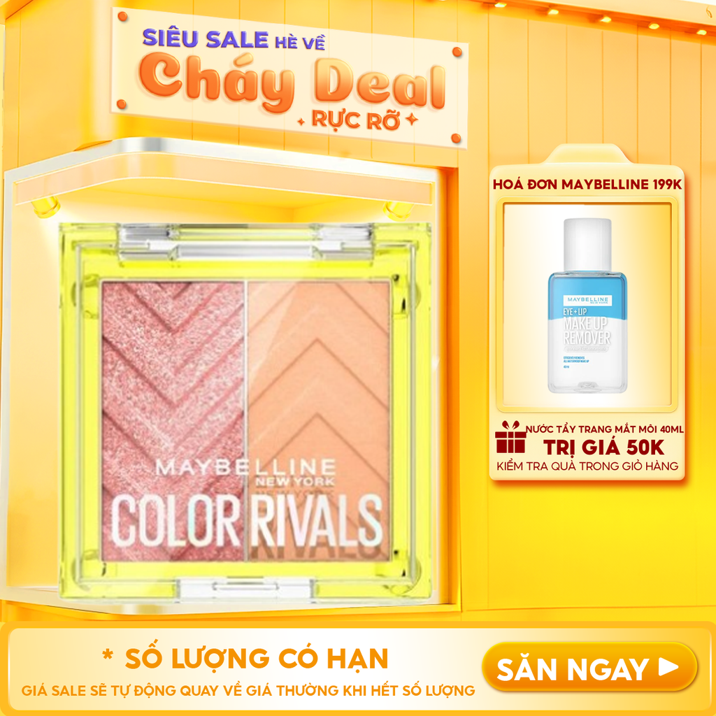 Bảng Phấn Mắt 2 Ô Màu Maybelline Color Rivals Shadow Duo Palette 3g