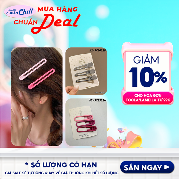 [NHẬP KHẨU] Set Kẹp Tóc Mái Xinh Xắn, Nhiều Kiểu Dáng, Phong Cách Hàn Quốc TOOLA