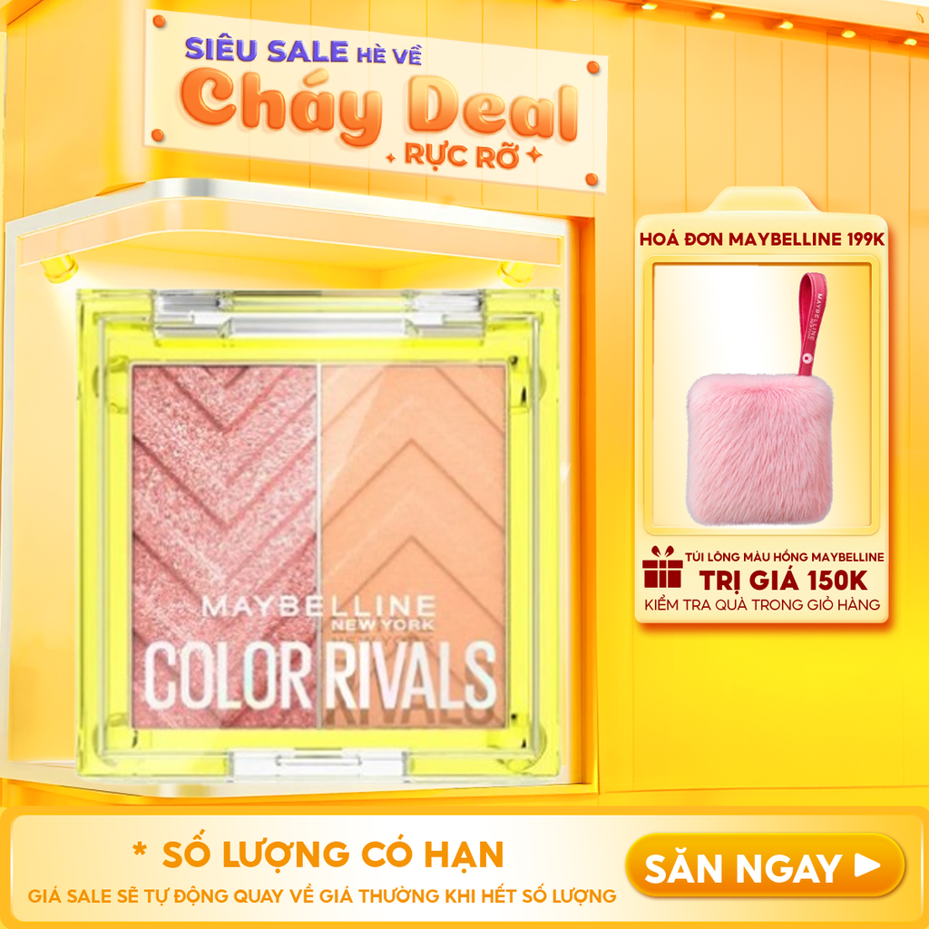 Bảng Phấn Mắt 2 Ô Màu Maybelline Color Rivals Shadow Duo Palette 3g