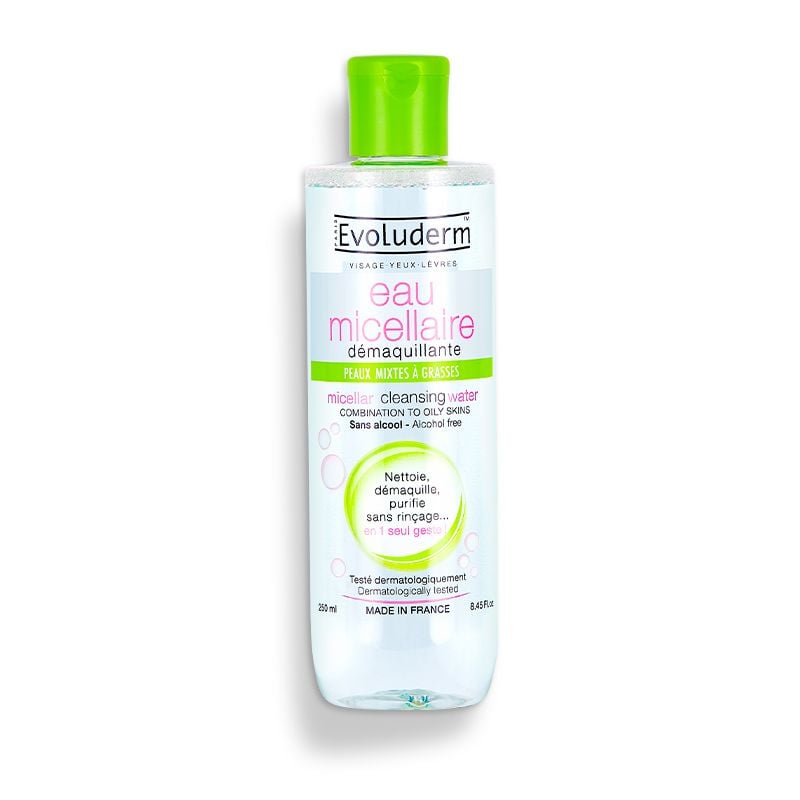 Nước Tẩy Trang Evoluderm Dành Cho Da Hỗn Hợp, Da Dầu Micellar Cleansing Water Combination To Oily Skins