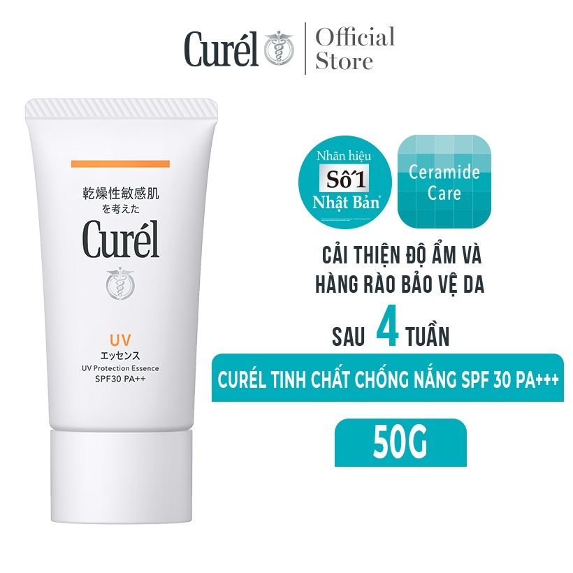 Kem Chống Nắng Curél Dạng Tinh Chất Cho Da Khô Nhạy Cảm UV Protection Essence SPF 30/PA++ 50g