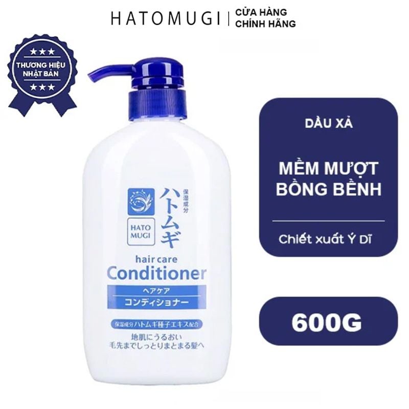 [600ml] Dầu Xả Chiết Xuất Hạt Ý Dĩ Cosme Station Hatomugi Non Silicon Conditioner