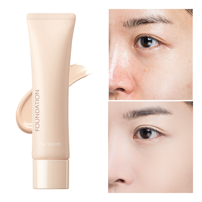 Kem Nền The Saem Che Phủ Tốt, Chiết Xuất Thiên Nhiên Airy Cotton Foundation SPF30/PA++