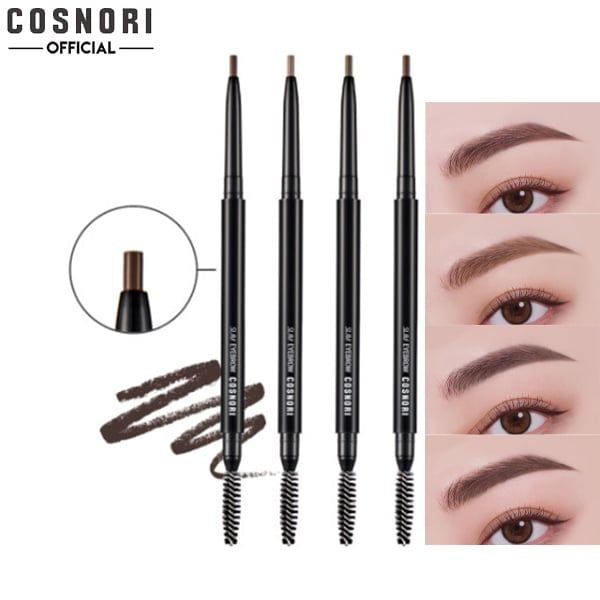 Chì Kẻ Mày Nét Siêu Mảnh, Bền Màu, Lâu Trôi Cosnori Slim Eyebrow 0.13g - 01 BROWNIE