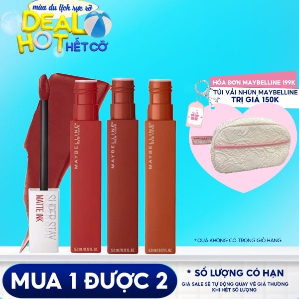 Son Kem Lì, Lên Màu Chuẩn, Lâu Trôi Maybelline New York Superstay Matte Ink City Edition 5ml