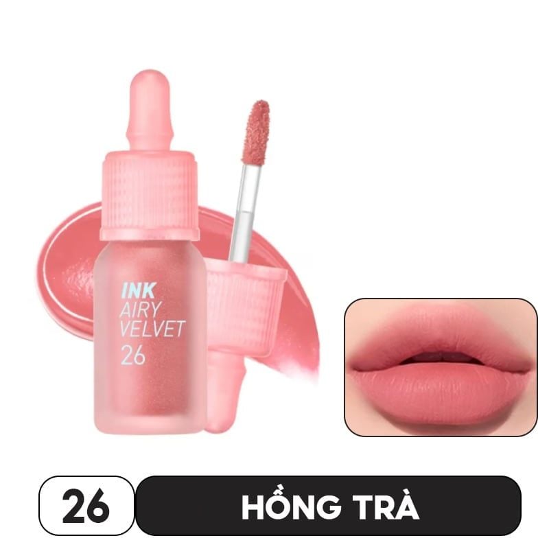 Son Kem Lì Nhẹ Môi, Siêu Mịn Peripera Ink Airy Velvet 4g
