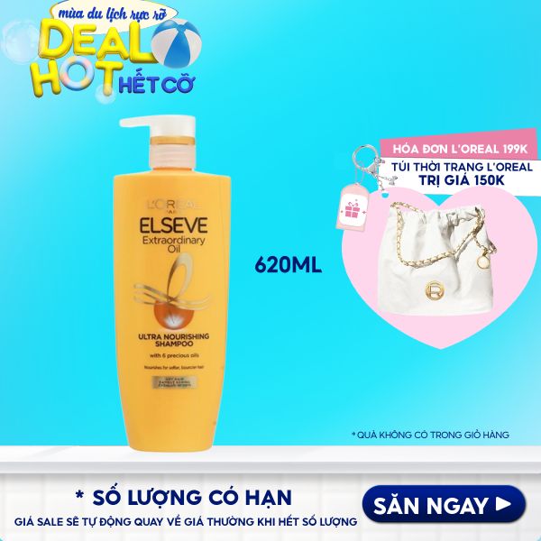 Dầu Gội Giúp Tóc Suôn Mượt Chiết Xuất Tinh Dầu Hoa L'oreal Elseve Extraordinary Oil Ultra Nourishing Shampoo 620ml