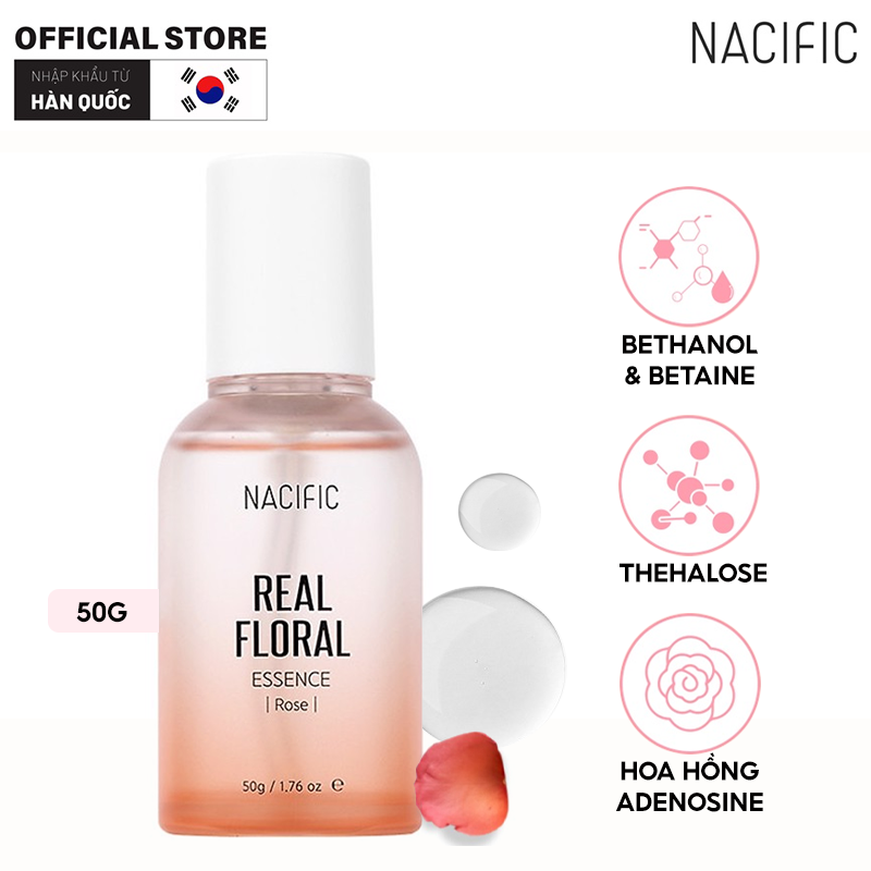 Serum NACIFIC Dưỡng Ẩm, Ngăn Ngừa Lão Hóa Chiết Xuất Hoa Hồng NACIFIC Real Floral Essence Rose 50g