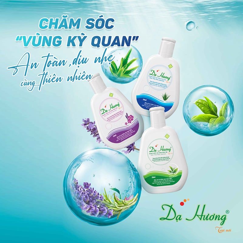 Dung Dịch Vệ Sinh Phụ Nữ Dạ Hương Tươi Mát, Lô Hội, Lavender 100ml (Che tên sản phẩm khi giao hàng)