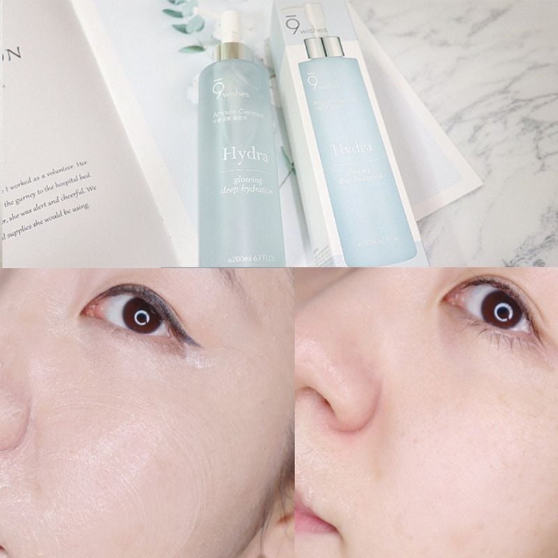 Gel Rửa Mặt 9 Wishes Dưỡng Ẩm Hydra Glowing Deep Hydration Ampule Cleanser 200ml
