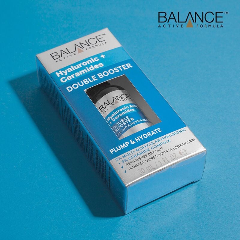 Serum Balance Active Formula Cấp Ẩm Sâu Và Hỗ Trợ Phục Hồi Da Hyaluronic + Ceramides Double Booster 30ml