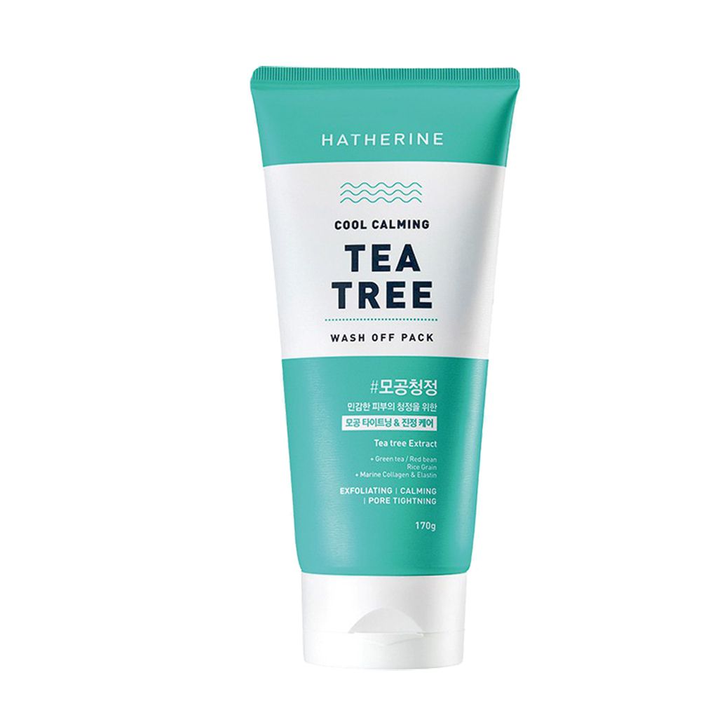 [TẶNG KÈM CỌ] Mặt Nạ Rửa Hatherine Làm Sạch Bã Nhờn, Làm Dịu Da, Thu Nhỏ Lỗ Chân Lông Cool Calming Tea Tree Wash Off Pack 170g