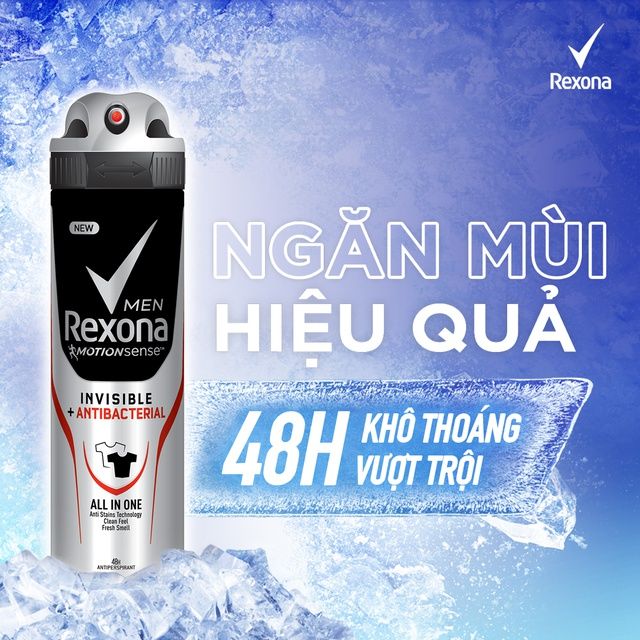 Xịt Khử Mùi Rexona Men Anti-Perspirant Spray 150ml # INVISIBLE + ANTIBACTERIAL