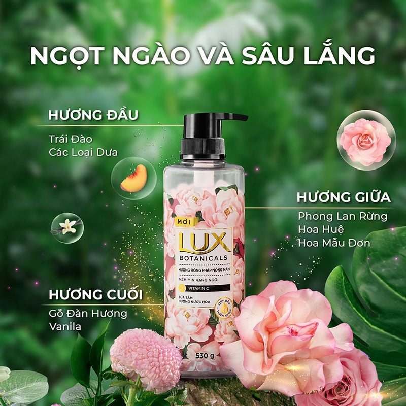 Sữa Tắm Nước Hoa Sáng Mịn Da LUX Botanicals