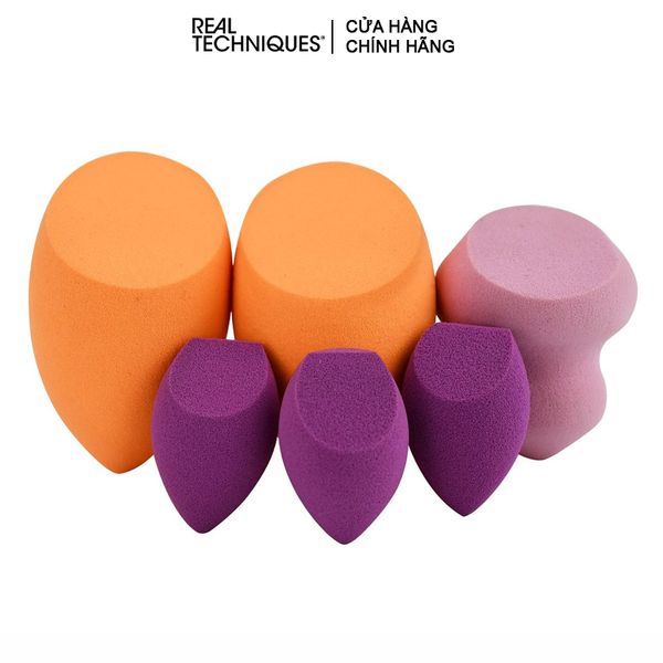  Set 6 Bông Mút Trang Điểm Tiện Lợi Real Techniques 6 Miracle Sponges 
