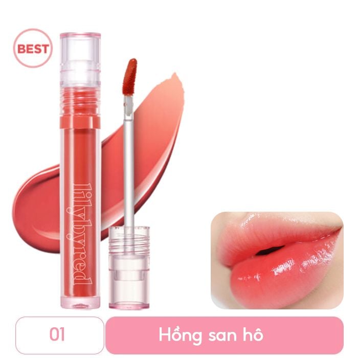 Son Tint Lì, Dưỡng Ẩm Cho Đôi Môi Căng Mọng Lilybyred Glassy Layer Fixing Tint 3.8g