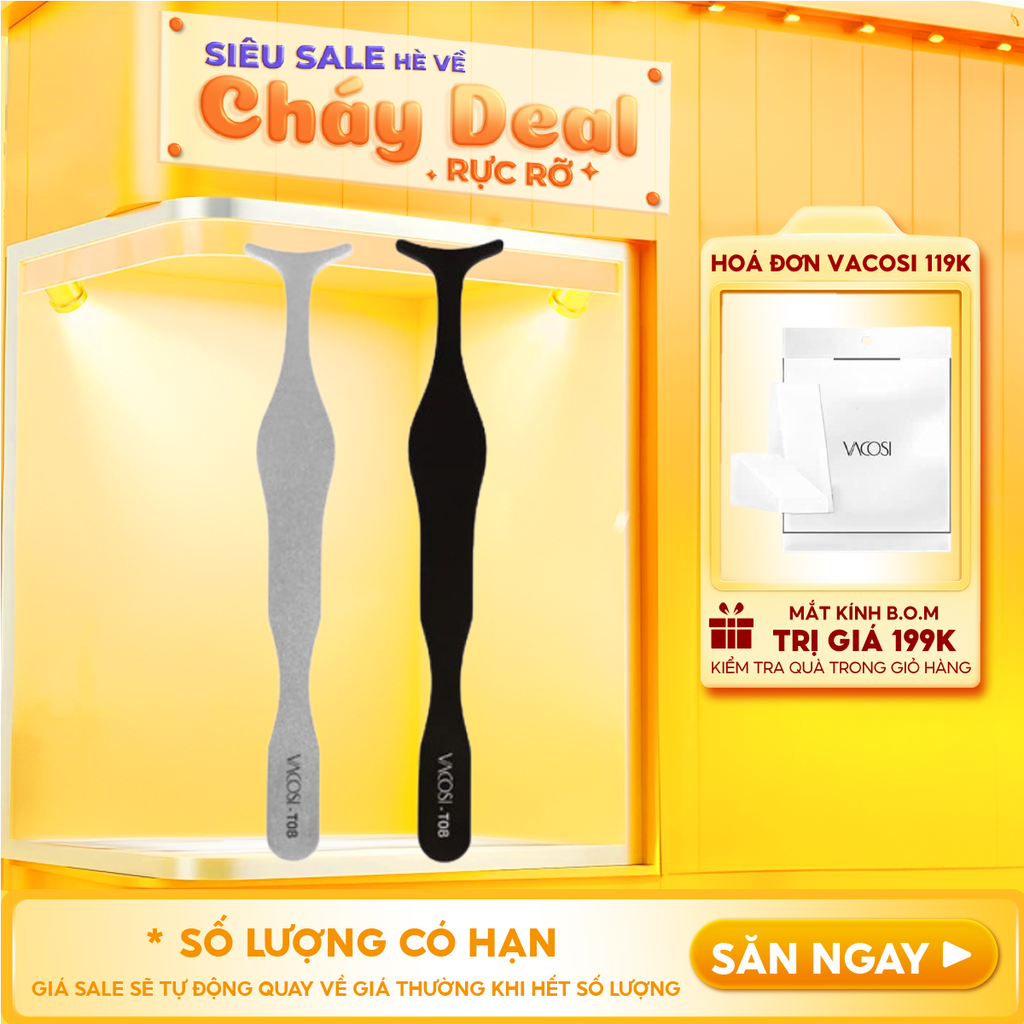 Nhíp Gắn Mi Giả Dáng Thẳng Vacosi - T08