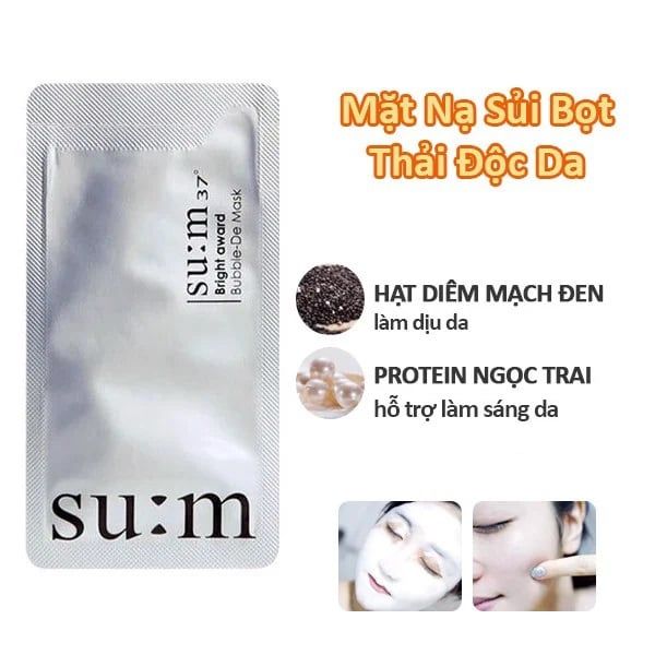 [Sample 2ml] Mặt Nạ Sủi Bọt Thải Độc Da Sum37 Bright Award Bubble-De Mask