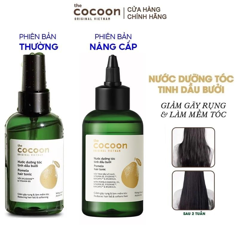 Nước Dưỡng Tóc Hỗ Trợ Giảm Gãy Rụng Và Làm Mềm Tóc Tinh Dầu Bưởi The Cocoon Pomelo Hair Tonic 140ml