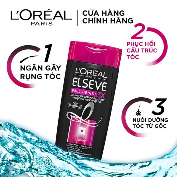 [170ml] Dầu Gội Ngăn Gãy Rụng Tóc L'Oreal Elseve Fall Resist 3X Shampoo 