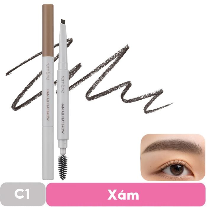 Chì Kẻ Mày Ngang Cho Chân Mày Sắc Nét, Lâu Trôi Romand Han All Flat Brow - Han All Line 0.17g