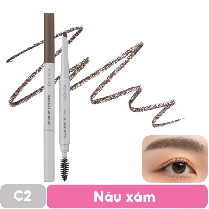 Chì Kẻ Mày Ngang Romand Cho Chân Mày Sắc Nét, Lâu Trôi Han All Flat Brow
