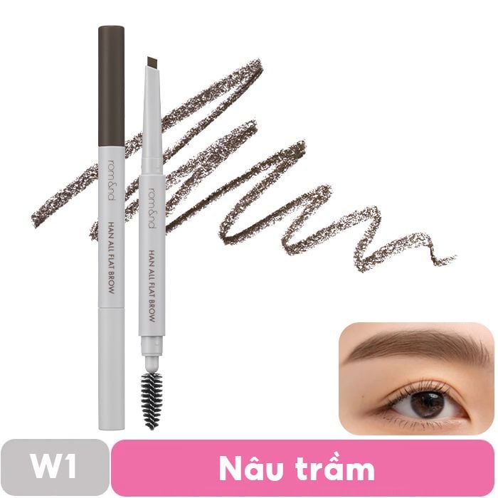 Chì Kẻ Mày Ngang Cho Chân Mày Sắc Nét, Lâu Trôi Romand Han All Flat Brow - Han All Line 0.17g