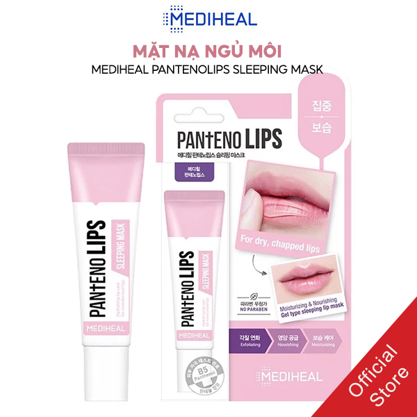 Mặt Nạ Ngủ Môi, Làm Môi Ẩm Mượt, Căng Bóng Mediheal Pantenolips Sleeping Mask 10ml