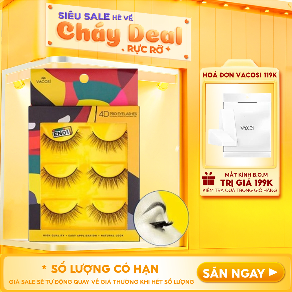 Lông Mi Giả Chuyên Nghiệp Vacosi 4D Pro Eyelash