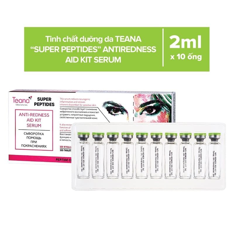 Serum Teana Hỗ Trợ Phục Hồi Da, Giảm Mụn Teana Super Peptides Antiredness Aid Kit